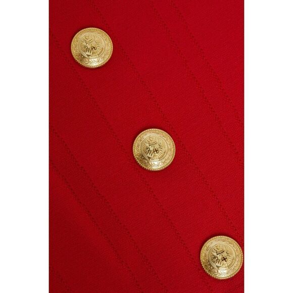 L'agence Women's Scarlet Red Gold Saga Knit Sleeveless Corset Top Size XL NWOT - Picture 5 of 16